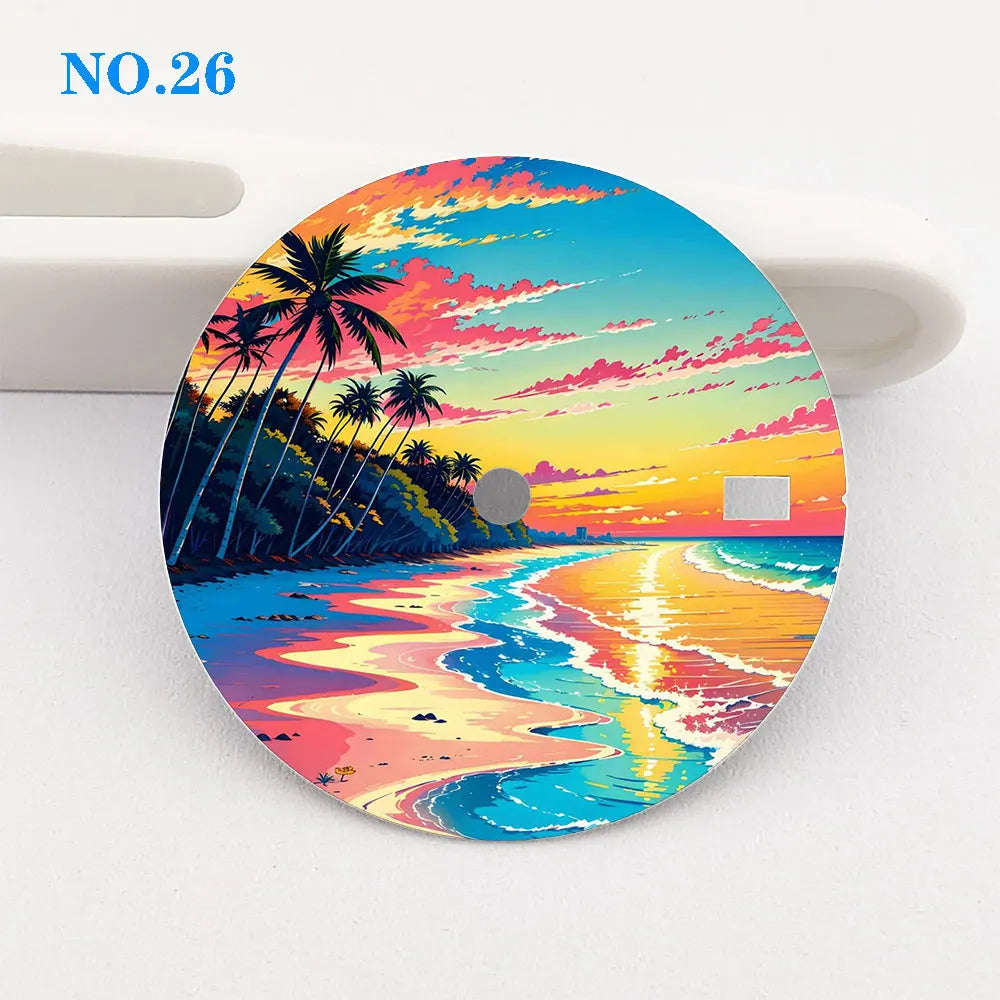 Watch dial 28.5mm dial NH35 dial creative color-printed series dial is suitable for NH35/36 movement watch accessories