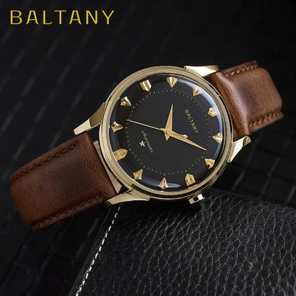 Baltany Dress Watches Man S4090 Dome Sapphire Crystal 9039 Automation Stainless Steel Classic Pie-Pan Dial Mechanical Watch