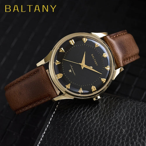Baltany Dress Watches Man S4090 Dome Sapphire Crystal 9039 Automation Stainless Steel Classic Pie-Pan Dial Mechanical Watch
