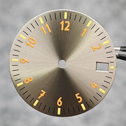 28.5MM Watch Dial NH35 Digital Dial Green Luminous Watch Faces Watch Modification Accessories for NH35/ NH36/ 4R/ 7S Movement