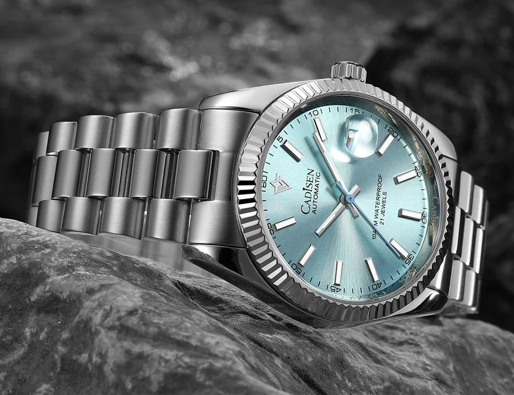 Cadisen C8214 DateJust Watch AR Sapphire MIYOTA 8215 10Bar C3 Lume 40MM