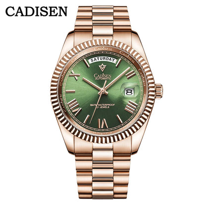 CADISEN C8185 DD40 Day-Date Watch Meteorite Dial  MIYOTA 8285 40MM Sapphire 10Bar