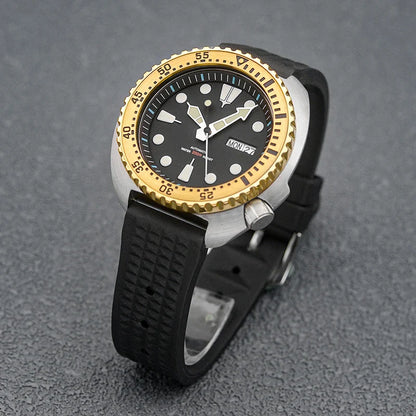 Golden Sterile Turtle SKX6105  Abalone NH36A Sapphire 20Bar Ceramic Bezel 44mm