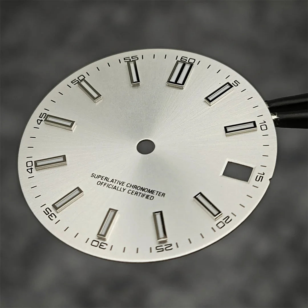 NH35 Watch Dial 28.5mm Log Modified Dial BGW9 Blue Green Luminous Watch Face Modified Watch Accessories for NH35 NH36 movements