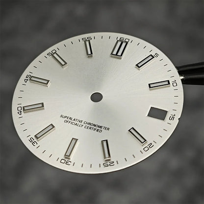 NH35 Watch Dial 28.5mm Log Modified Dial BGW9 Blue Green Luminous Watch Face Modified Watch Accessories for NH35 NH36 movements