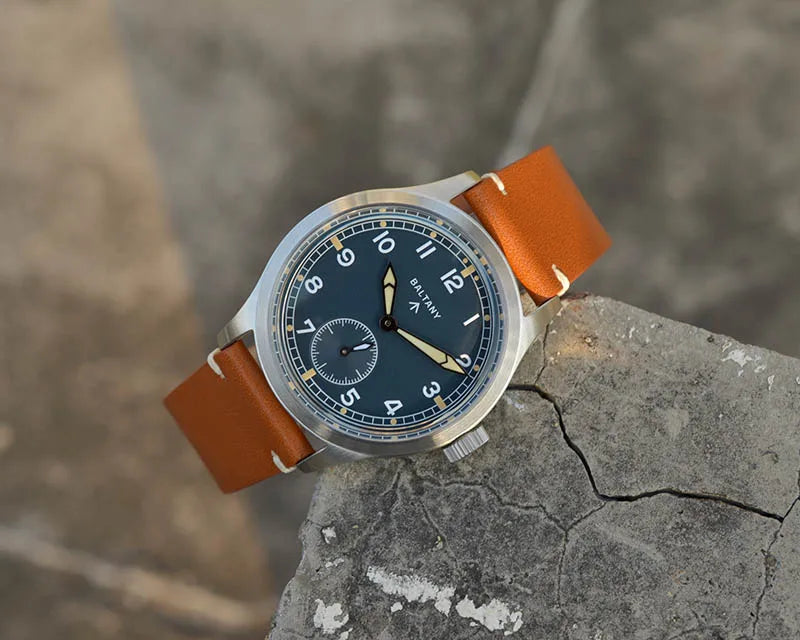 Baltany S2032 D12 Minitary Wristwatches VD78 Sapphire Crystal Swiss Luminou Leather 20ATM Stainless Steel Quartz Vintage Watches