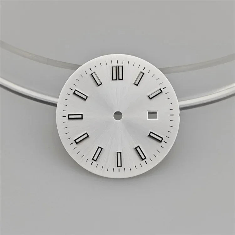 24.5MM Watch Dial Green Luminous Logbook Faces Women's Mechanical Watch Accessories for NH05 /NH06 Movement for 31mm Case