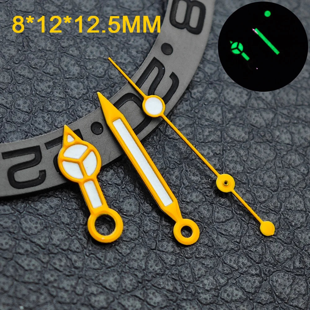 Watch hands NH36  Black/Rose Gold Watch Accessories Watch pointer N H35 NH36 Hands Blue Green/Green Glow fits for N H35