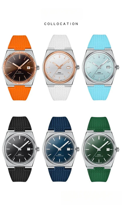 PRX watch band Quick Release  11mm 12mm T137.407/T137.410 Super Player Fluoro rubber FKM Watch Strap Bracelet