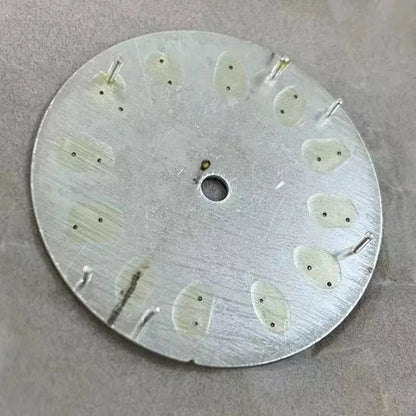 28.5mm Sunray Watch Dial Stripe Nails Green Luminous Font Modified Watch Accessories Suitable for NH35/8215/2836 Movement