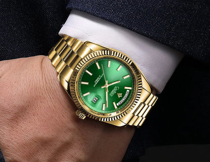 CADISEN C8215 DD40 Watches Day-Date AR Sapphir 10Bar MIYOTA 8285 Movt 40MM