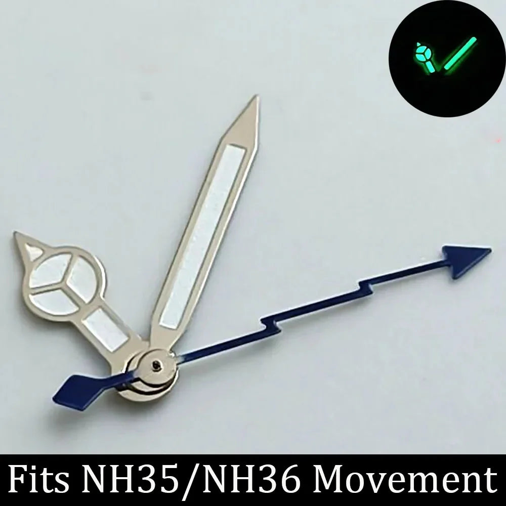 high-quality Watch accessories watch pointer NH series 35 NH36 hands green  luminous suitable for N H35/ NH36 movement