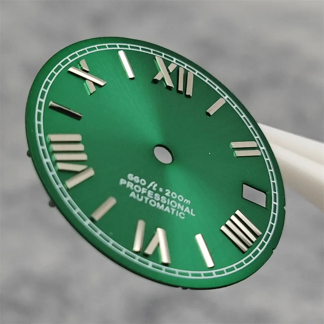 Suitable for NH35A/4R35 Movement Watch Dial 28.5mm Roman Numeral Surface Watch Faces Men's Watches Replacement Accessories