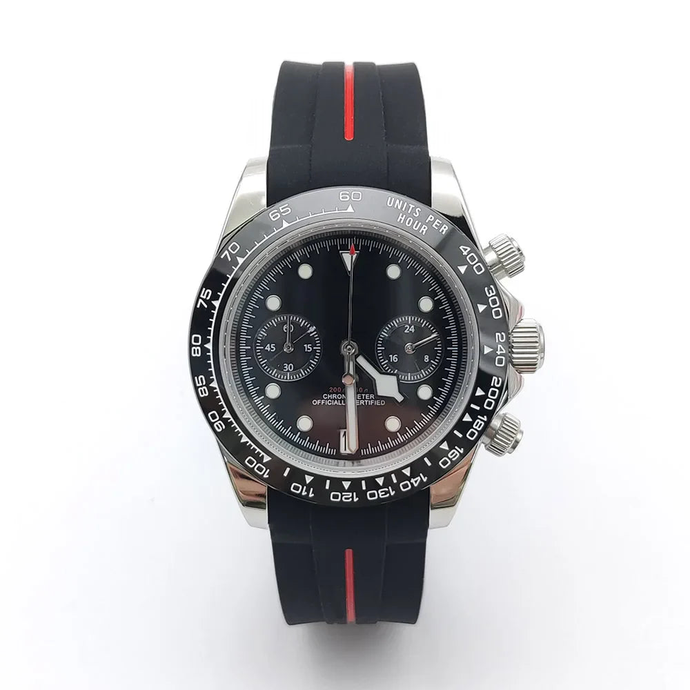 Sterile Chronograph Watch Customizable VK64 Quartz 40mm Panda Sapphire 39MM 5BAR