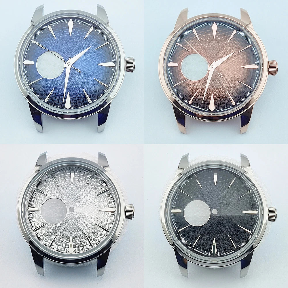 40mm Watch Case nh38 Case Arch Glass Silver Rose Gold Cocktail Case for NH38 Movement fit 35mm Dial