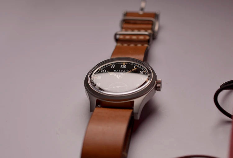 Custom logo watch Baltany S2025 D12 Retro Military Watch 36mm Swiss Luminous 10ATM Seagull  ST1701 Mechanical Watch