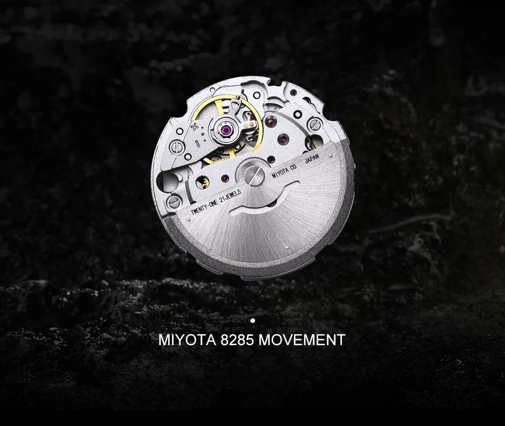 CADISEN C8215 DD40 Watches Day-Date AR Sapphir 10Bar MIYOTA 8285 Movt 40MM