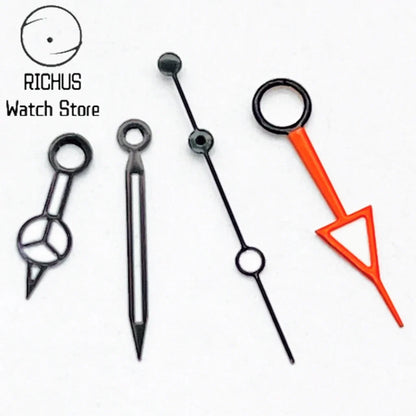 RICHUS NH34 GMT Watch Hands Silver/Black/Gold/RoseGold Blue Luminous Fit NH34 Movement Watch Accessories