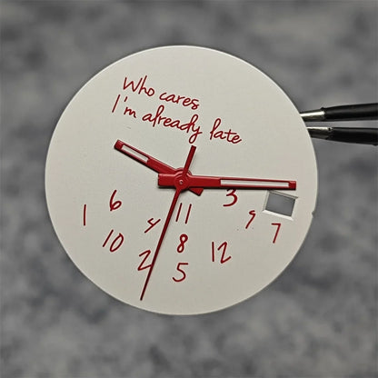 Modified Blue Log Hands + Watch Dial Set 28.5mm DIY Watch Faces Fits NH35/4R36 Movement Who Cares Lt's Already Late Accessories