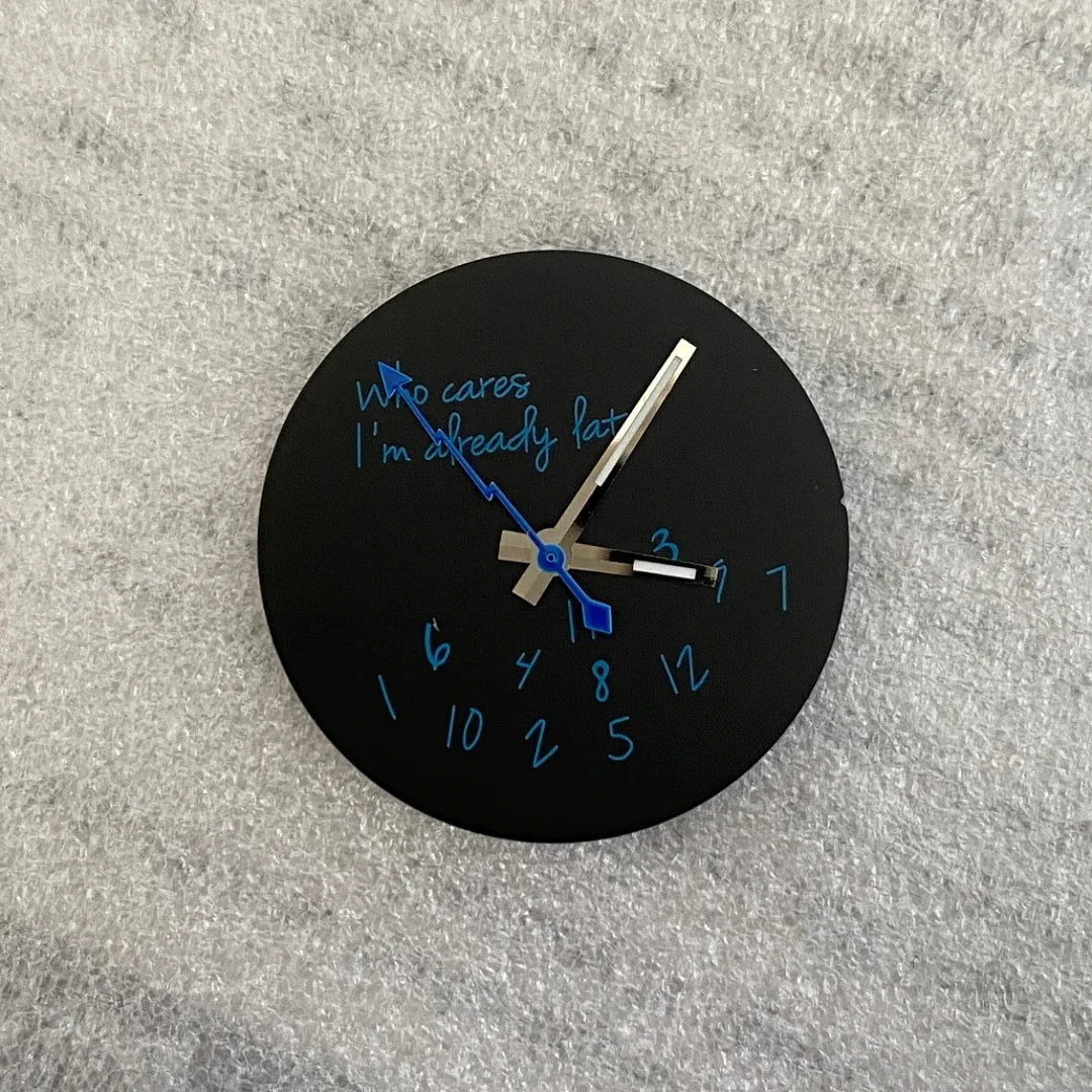 Modified Blue Log Hands + Watch Dial Set 28.5mm DIY Watch Faces Fits NH35/4R36 Movement Who Cares Lt's Already Late Accessories