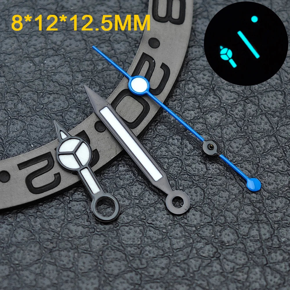 Watch hands NH36  Black/Rose Gold Watch Accessories Watch pointer N H35 NH36 Hands Blue Green/Green Glow fits for N H35