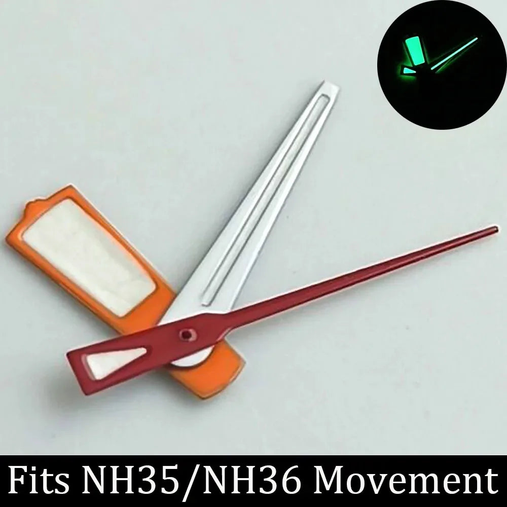 high-quality Watch accessories watch pointer NH series 35 NH36 hands green  luminous suitable for N H35/ NH36 movement