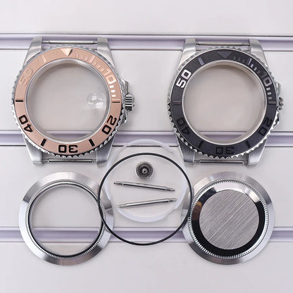 200M Diving Watch Case 40mm For Yacht-Master Seiko NH35 NH36 NH38/34 Miyota 8215 ETA2824 Movement Sapphire Glass 120clicks Bezel