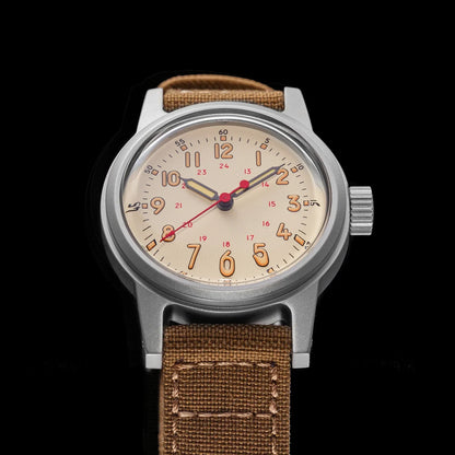 THORN SHY043 36mm  NH35 Automatic Retro Field Military Watch C3 Luminous 10bar