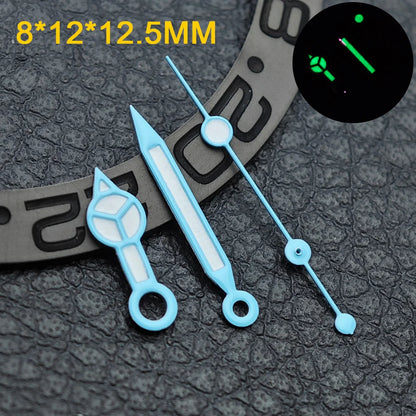 Watch hands NH36  Black/Rose Gold Watch Accessories Watch pointer N H35 NH36 Hands Blue Green/Green Glow fits for N H35