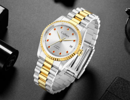 CADISEN C8223 DateJust Watch Miyota 8215 Sapphire Luxury Golden Watch 36MM Ladies Men