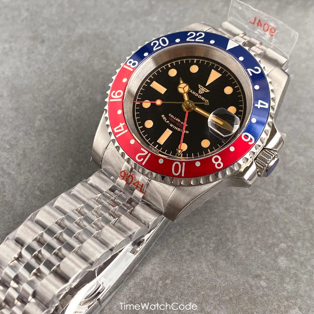 Tandorio NH34A GMT 6542 Mod Sapphire 20BAR 40mm Diver 40MM TD218D