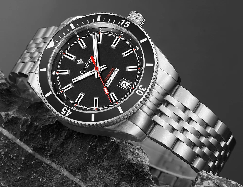 CADISEN C8237 Dive Watch BB58 Japan NH35A Ceramic Bezel 10Bar AR sapphire 40MM