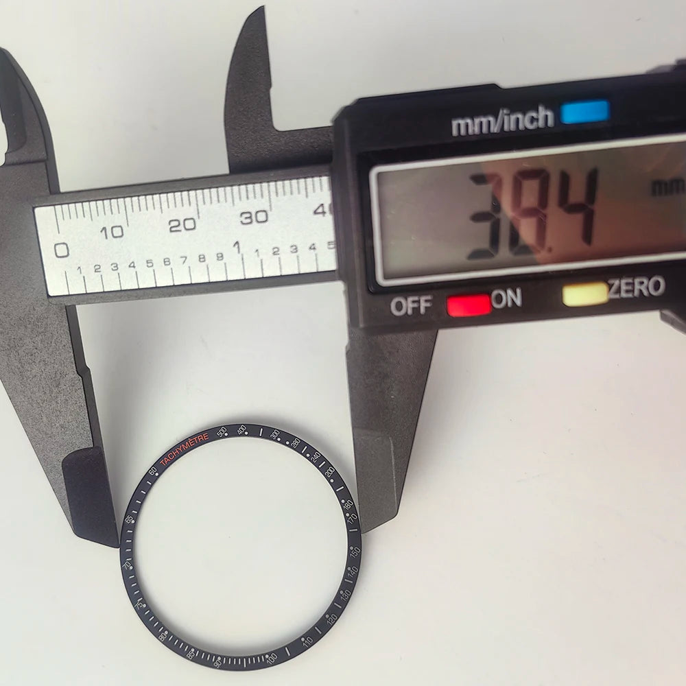 40mm VK63 Stainless Steel Case Strap Moonswatch Style Moon Back Cover Fit VK63 Quartz Movement Gold Word Bezel Watch Accessories