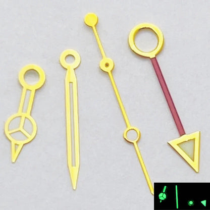 RICHUS NH34 GMT Watch Hands Silver/Black/Gold/RoseGold Blue Luminous Fit NH34 Movement Watch Accessories