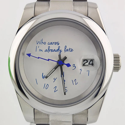 Special Dial Oyster Watch NH35  36mm/39mm Who cares im already late Sapphire Crystal  10bar