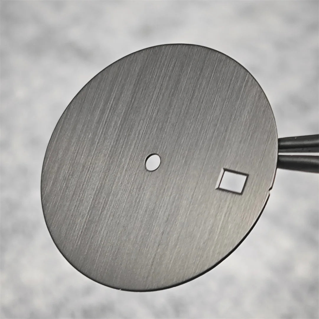 30.5mm Solid Color Watch Dial for NH35 Movement Vertical Pattern Mechanical Watch Faces DIY Watch Repair Accessories