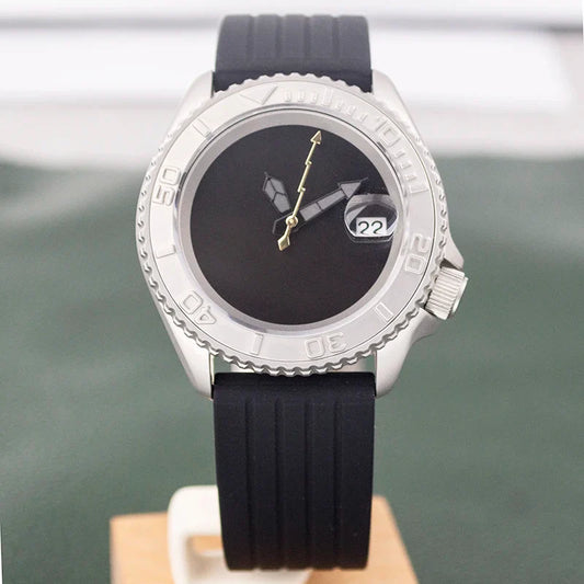 Sterile Yacht Master Custom Watch Luminous Date Sapphire NH35 Automatic 10Bar 42MM