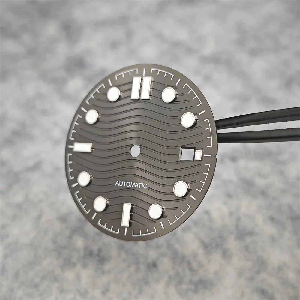 31mm Watch Dial Watch Parts Retrofit Green Luminous Faces for 2813/8215/821A/2836 Automatic Movement Dial Repair Parts