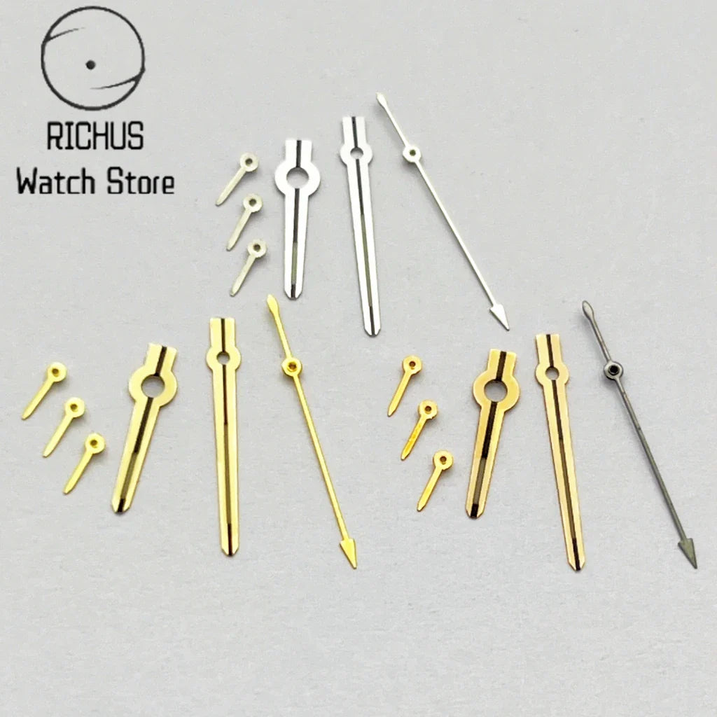 VK63 Watch Hands Silver/Gold/RoseGold Blue Luminous Fit VK63 Quartz 6-Hands Movement Watch Accessories