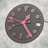 28.5mm NH34 Watch Dial + 4 Pointer Set GMT Mechanical Accessories SUB Watch Dial Modification Parts for NH34 and NH35 Movements