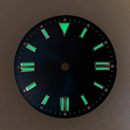 28.5mm Watch Dial Colorful Enameled Surface with Green Luminous Watch Faces for NH35/ ETA2836/ 8215 Mechanical Movement