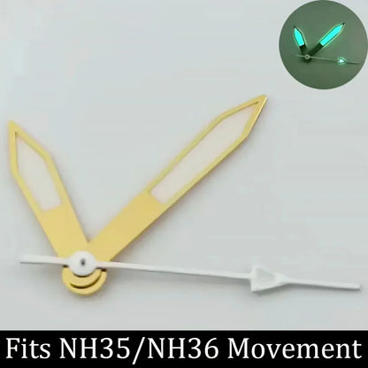 high-quality Watch accessories watch pointer NH series 35 NH36 hands green  luminous suitable for N H35/ NH36 movement