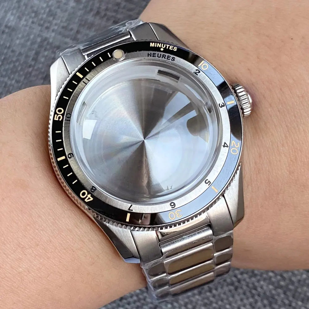 Serica Diver Case 20bar Diving Steel Watch Case for NH34 NH35 NH36 NH37 NH70 NH72  ETA2824 PT5000 Bow Sapphire Glass 120click Bezel Ceramic Insert