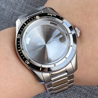 Serica Diver Case 20bar Diving Steel Watch Case for NH34 NH35 NH36 NH37 NH70 NH72  ETA2824 PT5000 Bow Sapphire Glass 120click Bezel Ceramic Insert