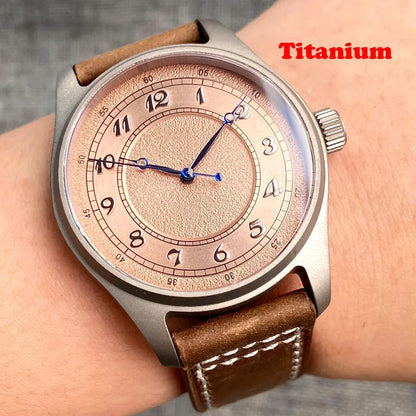 Tandorio TD191T Titanium Bronze 39mm 20ATM Pilot Watch NH35A PT5000 Sapphire 20Bar