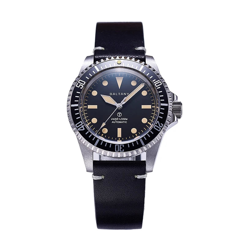 Baltany 39MM Dive Watch Man S3075 MilSubmariner Homage Watch  20Bar Waterproof Stainless Steel Bracelect NH38 Auto Sports Watch