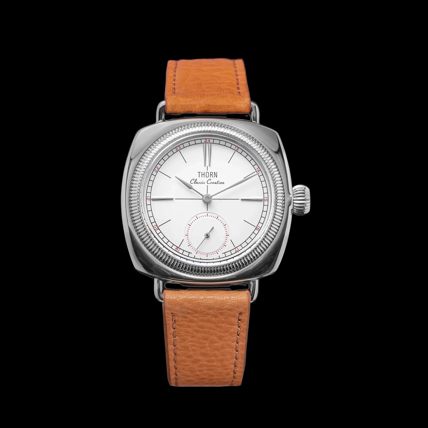 THORN T017 Square pillow-shaped 36mm Pilot couple wristwatch VD78 quartz Double Domed Sapphire 10Bar