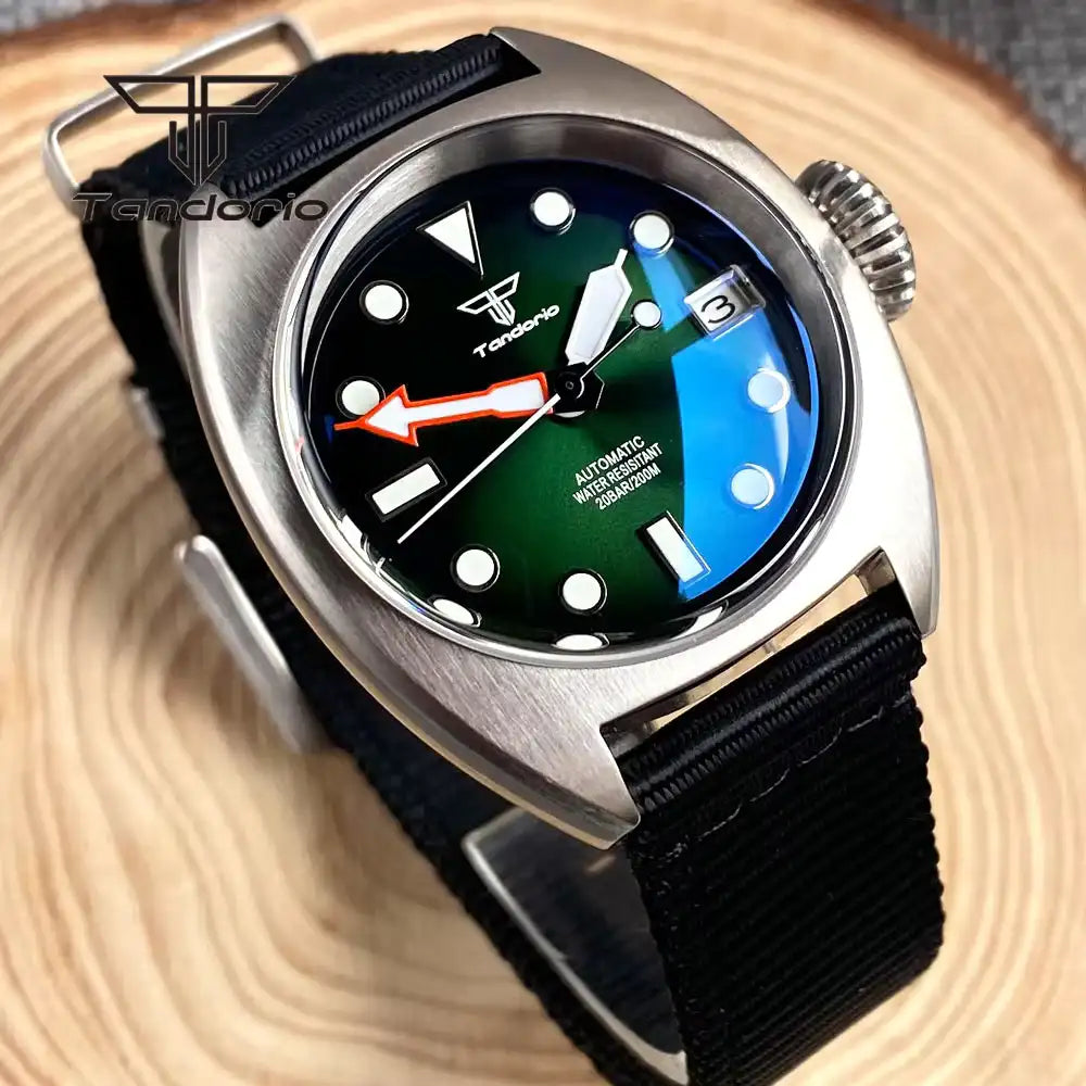 Tandorio Identity Crisis TD102 Gradient Dial NH35A 36mm 20Bar Field Watch Sapphire