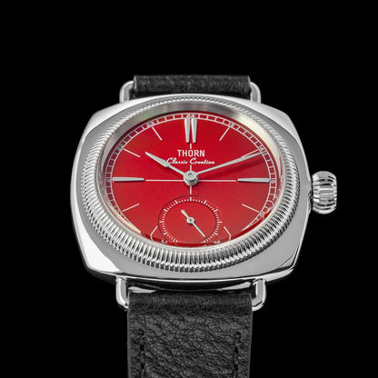 THORN T017 Square pillow-shaped 36mm Pilot couple wristwatch VD78 quartz Double Domed Sapphire 10Bar