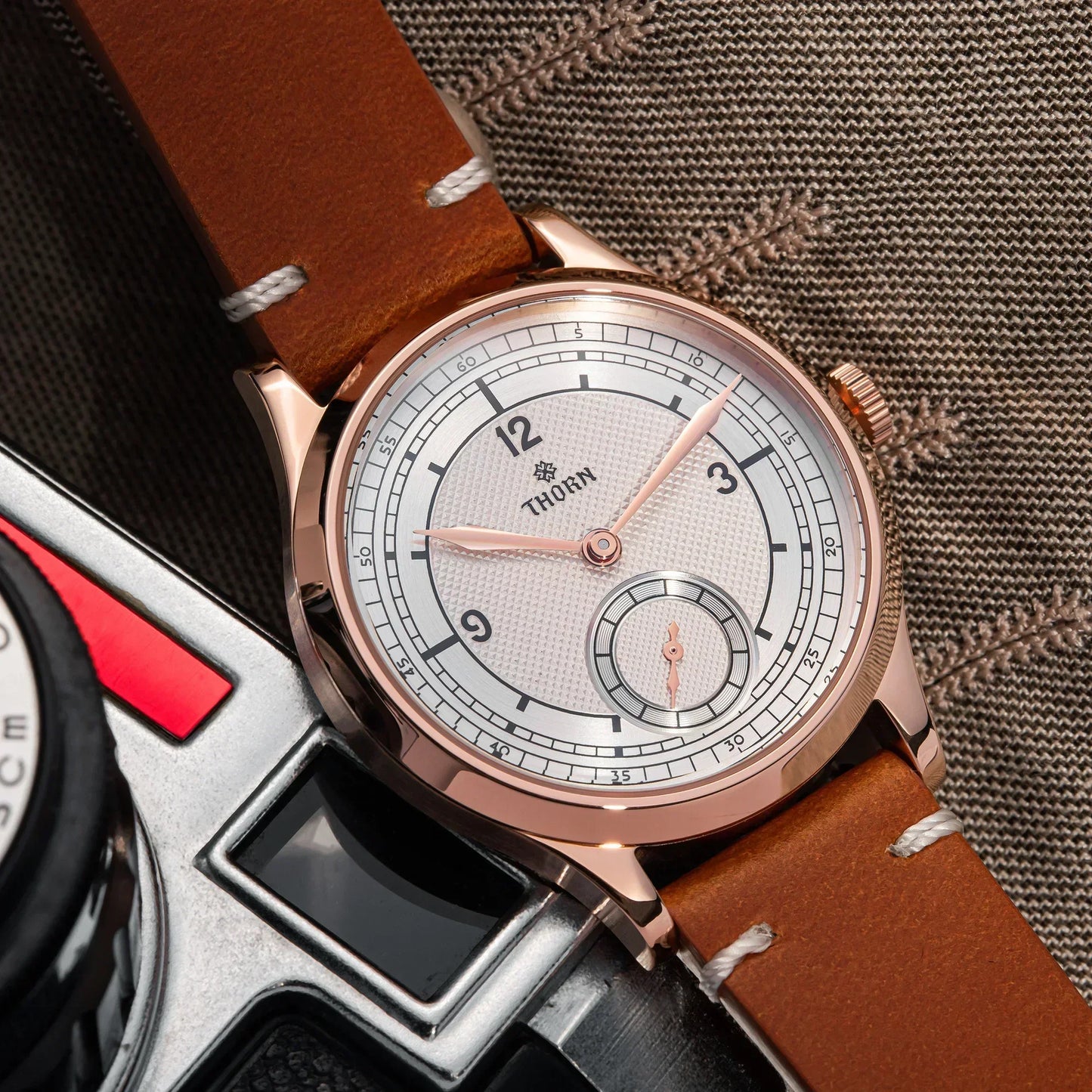 THORN Too1  quartz Sub Second Watch 37mm Case 3ATM AR Sapphire Pilot